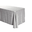 Silver Crinkle Crushed Taffeta Rectangular Tablecloth 90 x 156″