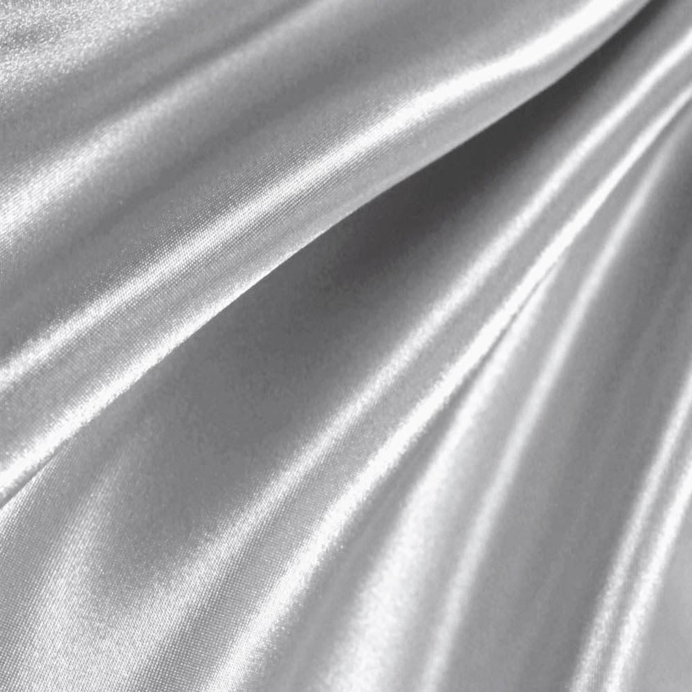 Bridal Satin Silver Fabric,
