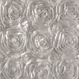 Rosette Satin Silver Fabric