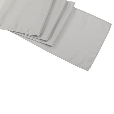 Silver Polyester Table Runner