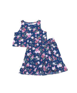Unik Girl Denim Print Skirt Set - Denim Print, Girls Skirt Set, Multi Color, 2-14 (1 Set)