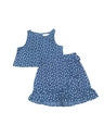 Unik Girl Denim Print Skirt Set - Denim Print, Girls Skirt Set, Multi Color, 2-14 (1 Set)