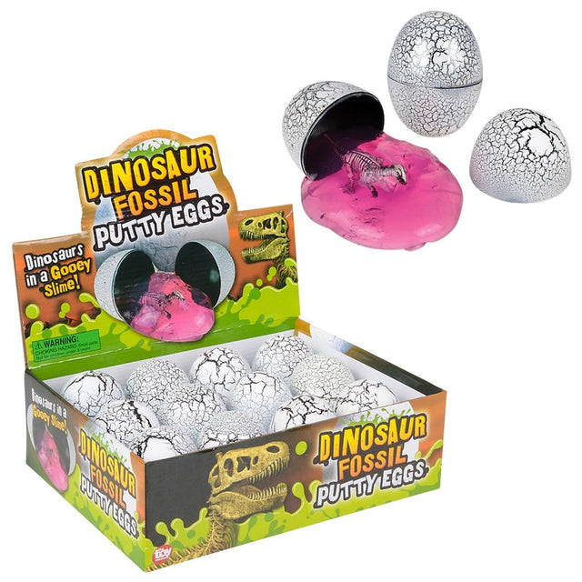 Dinosaur Fossil Egg Putty (1 DZ)