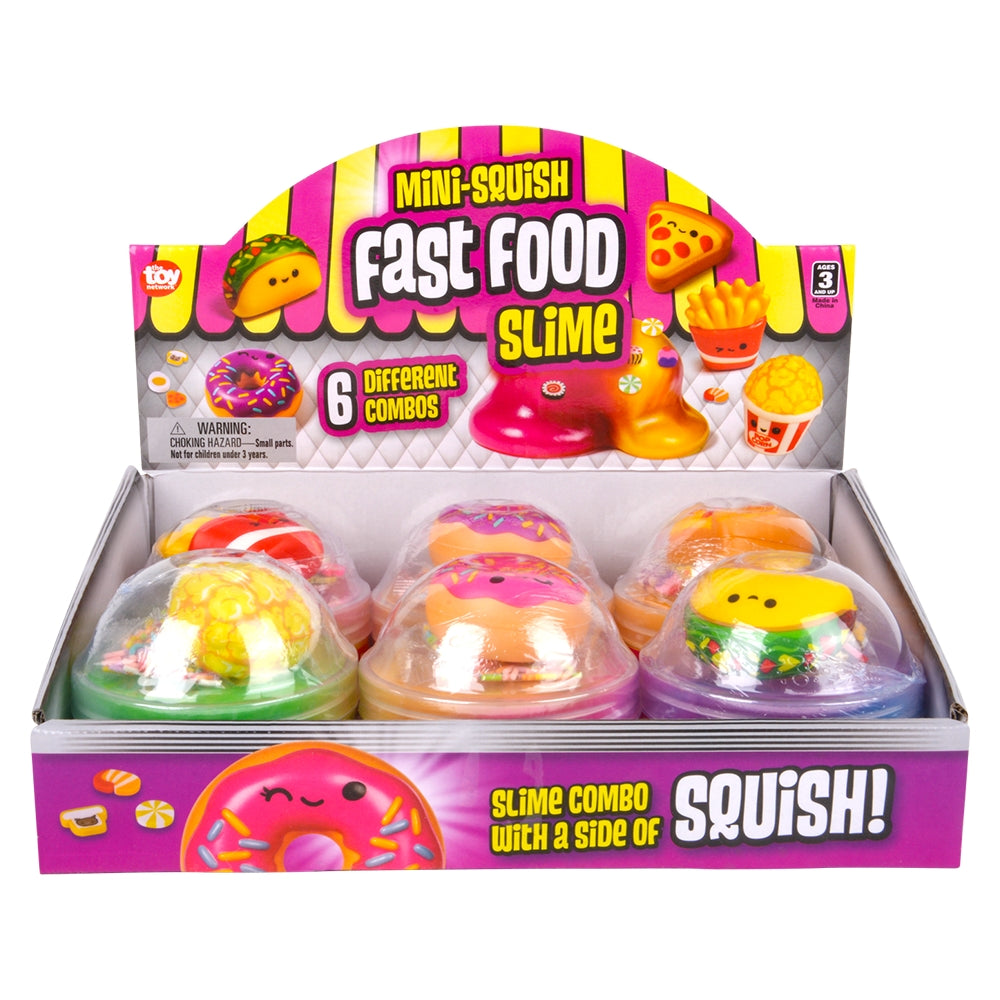 Fast Food Squish Toy Slime 6ct