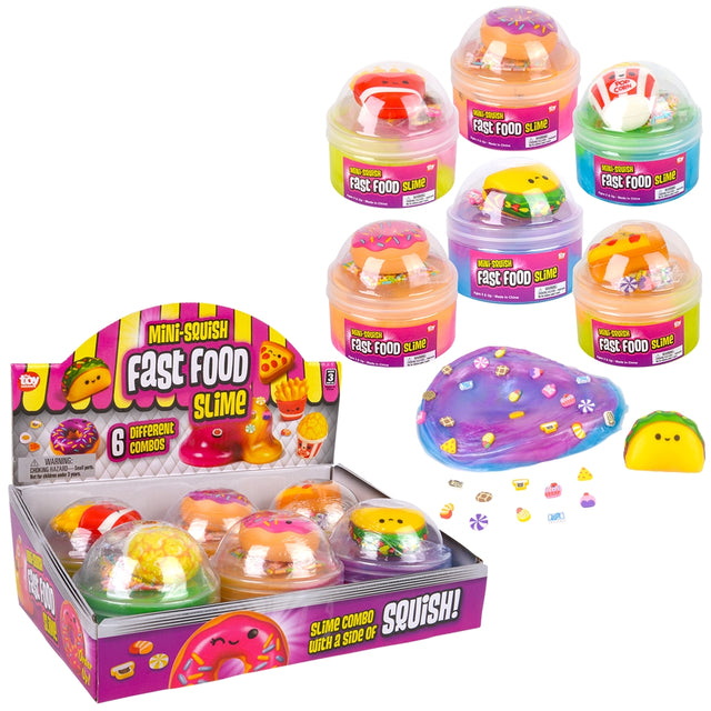 Fast Food Squish Toy Slime 6ct
