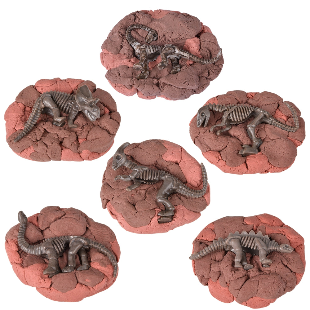 Dinosaur Fossil Play Clay Slime (24 Ct)