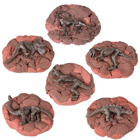Dinosaur Fossil Play Clay Slime (24 Ct)