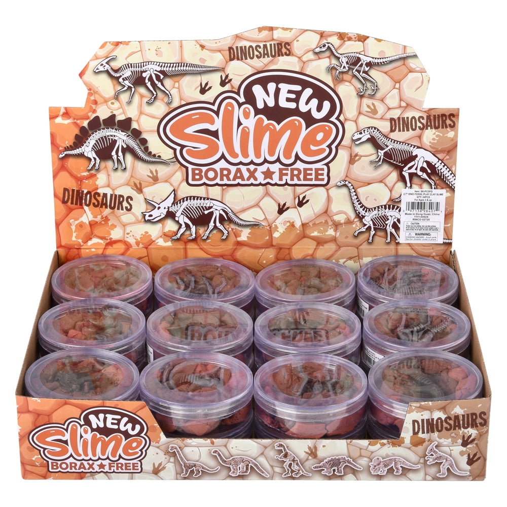 Dinosaur Fossil Play Clay Slime (24 Ct)