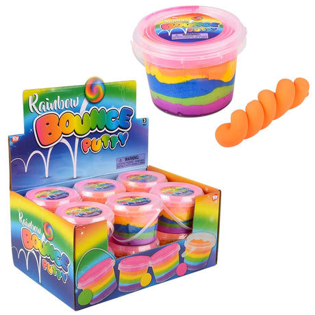 Rainbow Bouncing Putty (12 PC Display)