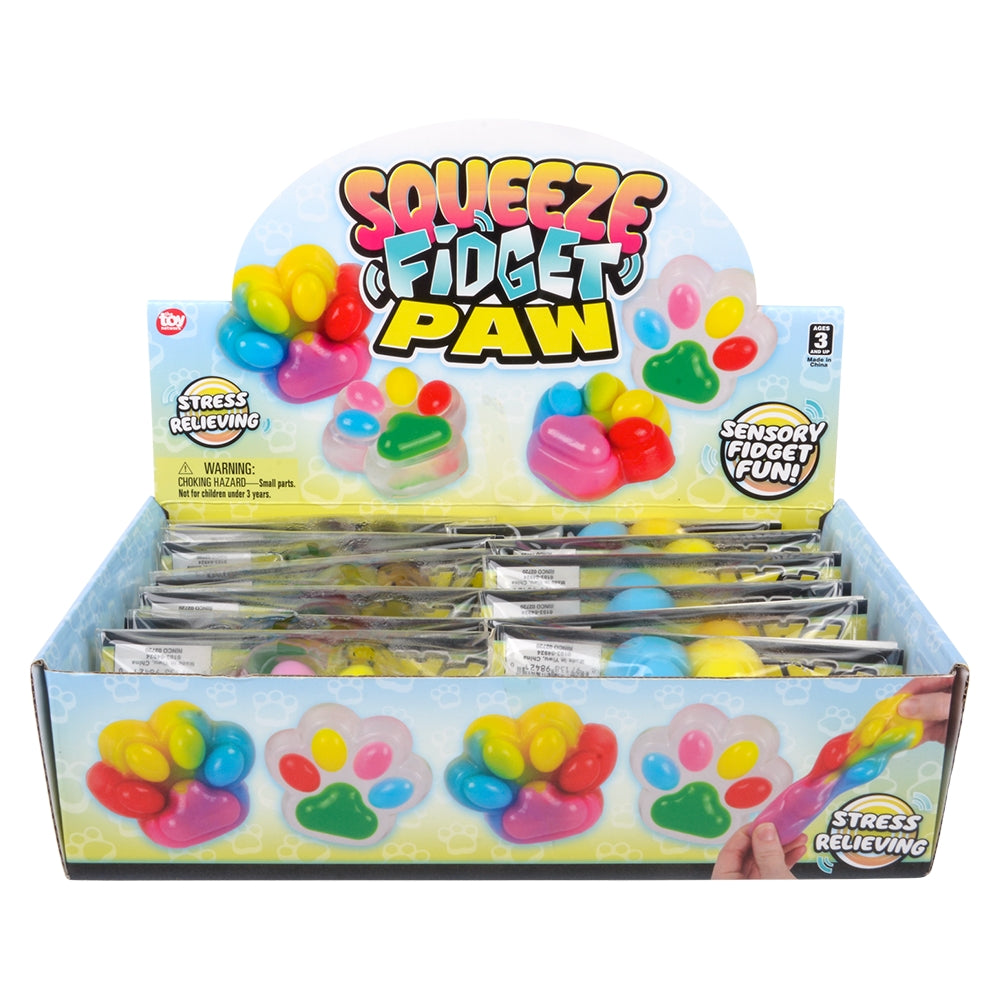 Squeeze Fidget Paw (12 Piece Display)
