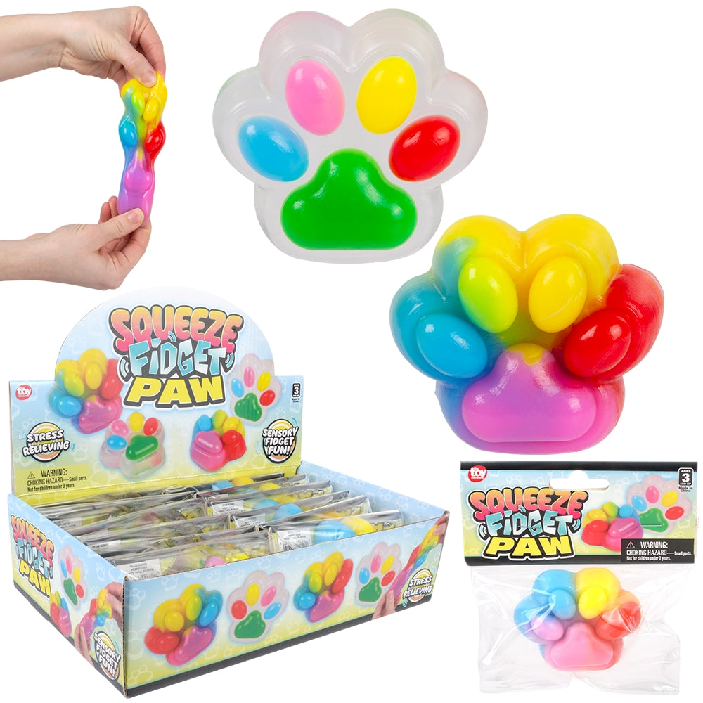 Squeeze Fidget Paw (12 Piece Display)