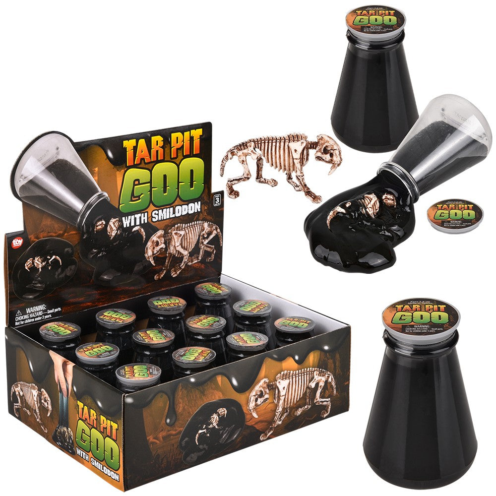 Tar Pit Goo With Smilodon Fossil (12 Pc Display)