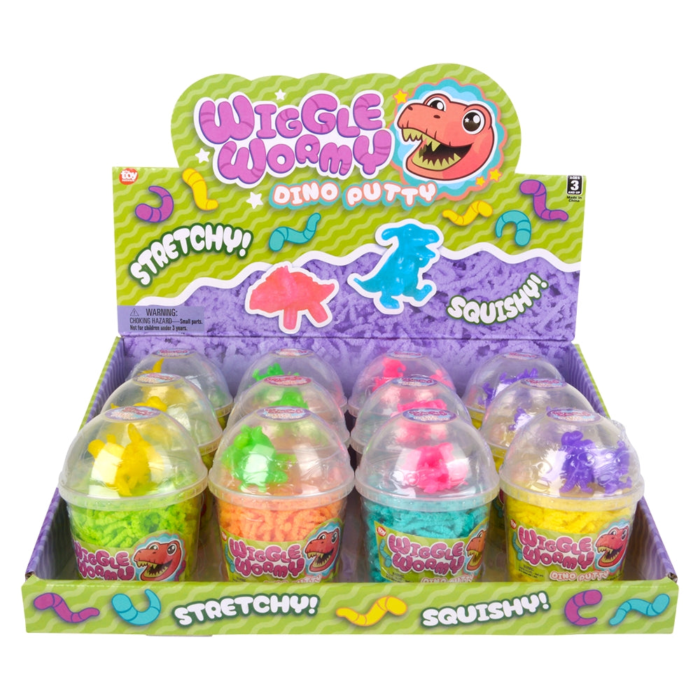 Dinosaur Putty Wiggle Wormy 12ct (1 DSP)