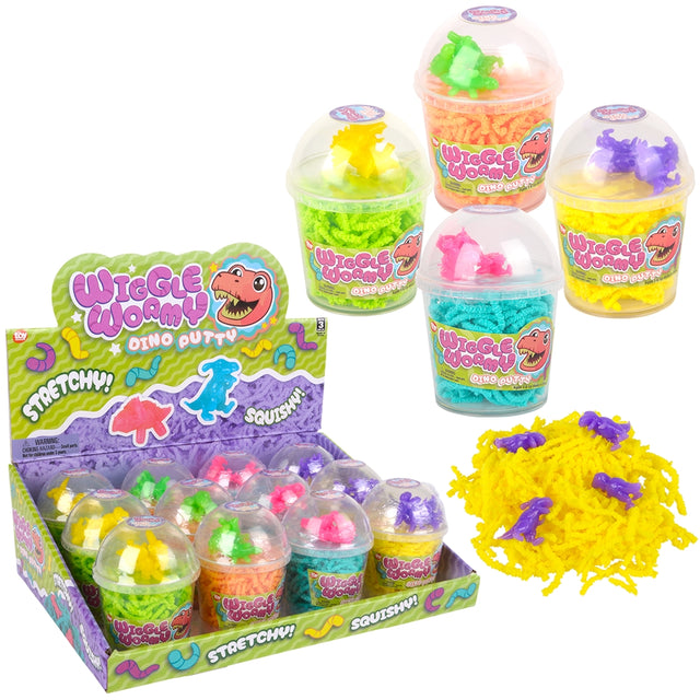 Dinosaur Putty Wiggle Wormy 12ct (1 DSP)