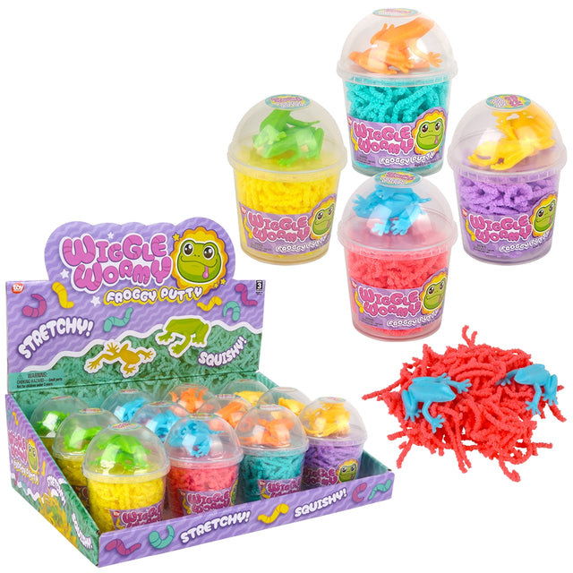 Frog Putty Wiggle Wormy 3.6" (12 PC Display)