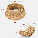 24-Inch Woven Water Hyacinth Christmas Tree Collar