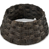 24-Inch Woven Water Hyacinth Christmas Tree Collar
