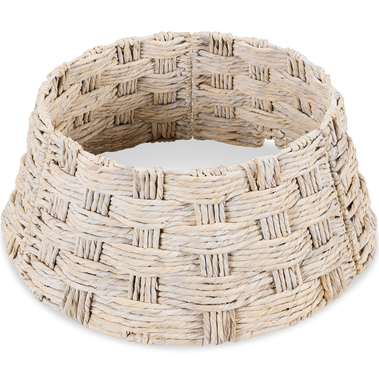24-Inch Woven Water Hyacinth Christmas Tree Collar