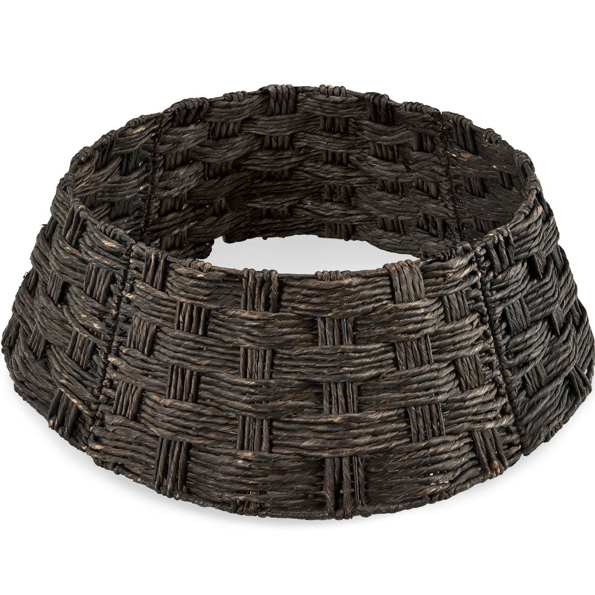 36-Inch Woven Water Hyacinth Christmas Tree Collar