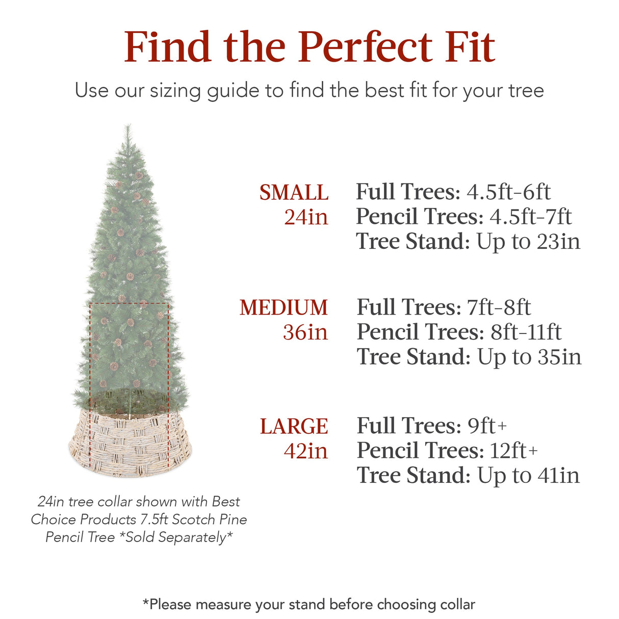 36-Inch Woven Water Hyacinth Christmas Tree Collar