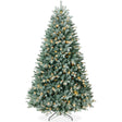 Pre-Lit Spruce Christmas Tree with Twinkling LED String Lights product image showing its overall design and key.