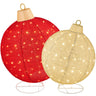 2-Piece Lighted Pop-Up Christmas Ornament Set with 220 LED Lights