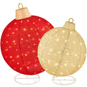 2-Piece Lighted Pop-Up Christmas Ornament Set with 220 LED Lights