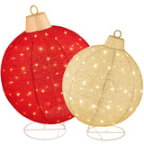 2-Piece Lighted Pop-Up Christmas Ornament Set with 220 LED Lights