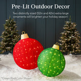 2-Piece Lighted Pop-Up Christmas Ornament Set with 220 LED Lights