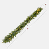 Pre-Lit Cedar Cypress Christmas Garland with Twinkling LED Lights