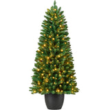 Pre Lit Potted Christmas Tree with Twinkling LED Lights