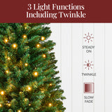 Pre-Lit Potted Pencil Christmas Tree with Twinkling LED Lights product image showing its overall design and key.