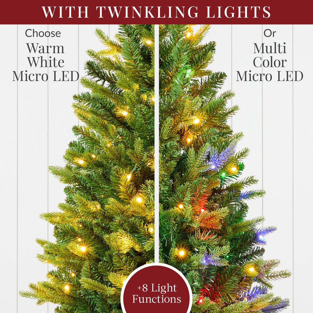 Pre Lit Potted Christmas Tree with White Multi LED Lights