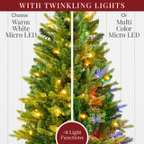 Pre-Lit Potted Pencil Christmas Tree with Multi-Color LED Lights product image showing its overall design and key.