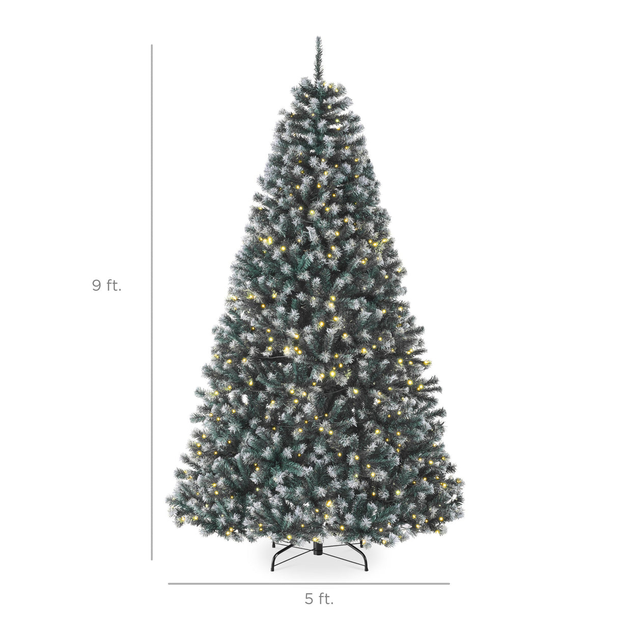 Pre Lit Frosted Blue Spruce Christmas Tree with Lights