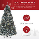 Pre Lit Frosted Blue Spruce Christmas Tree with Lights