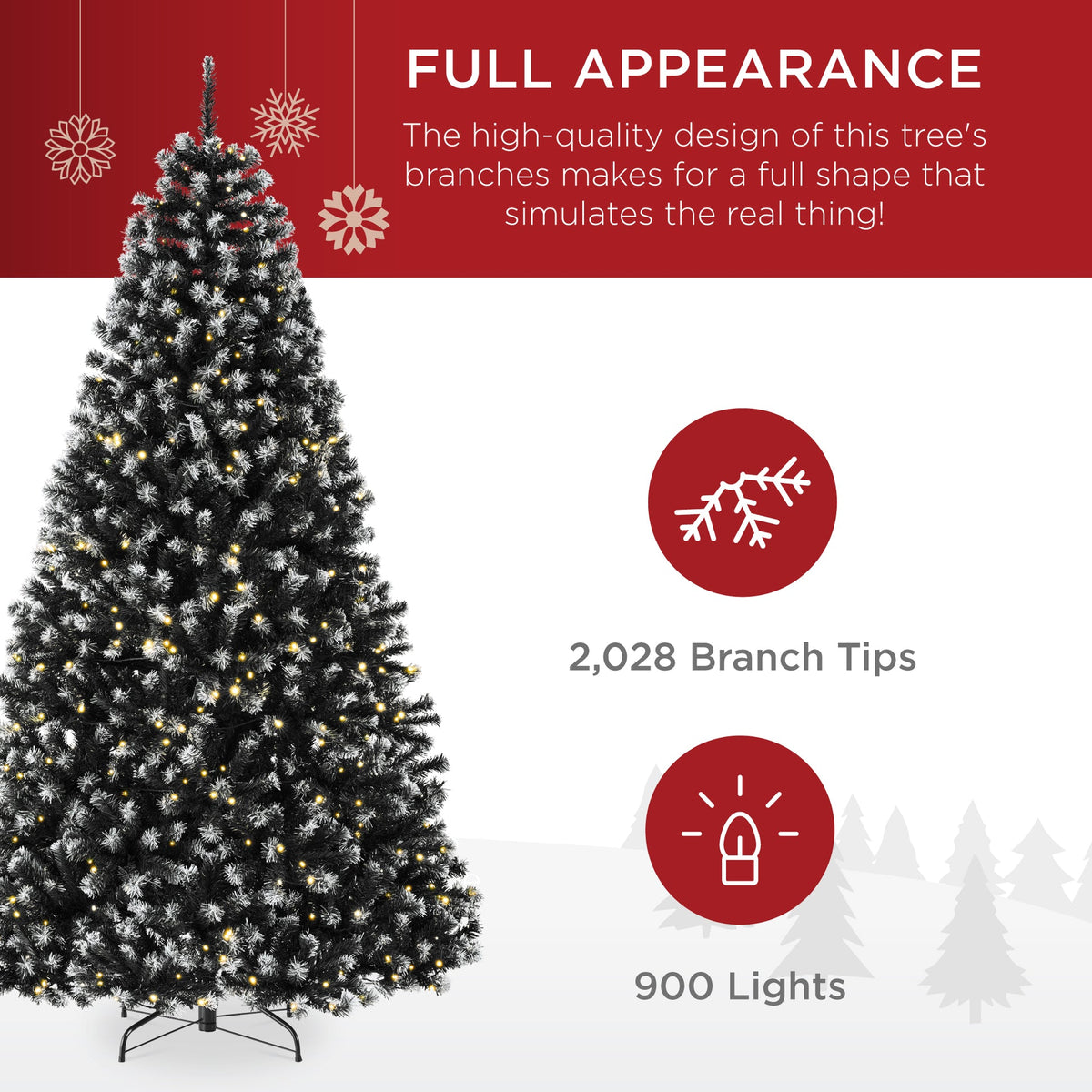 Pre-Lit Frosted Spruce Christmas Tree with Twinkling String Lights product image