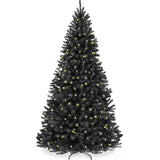 Pre Lit Black Spruce Christmas Tree with Twinkle Lights
