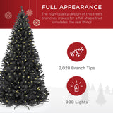 Pre Lit Black Spruce Christmas Tree with Twinkle Lights
