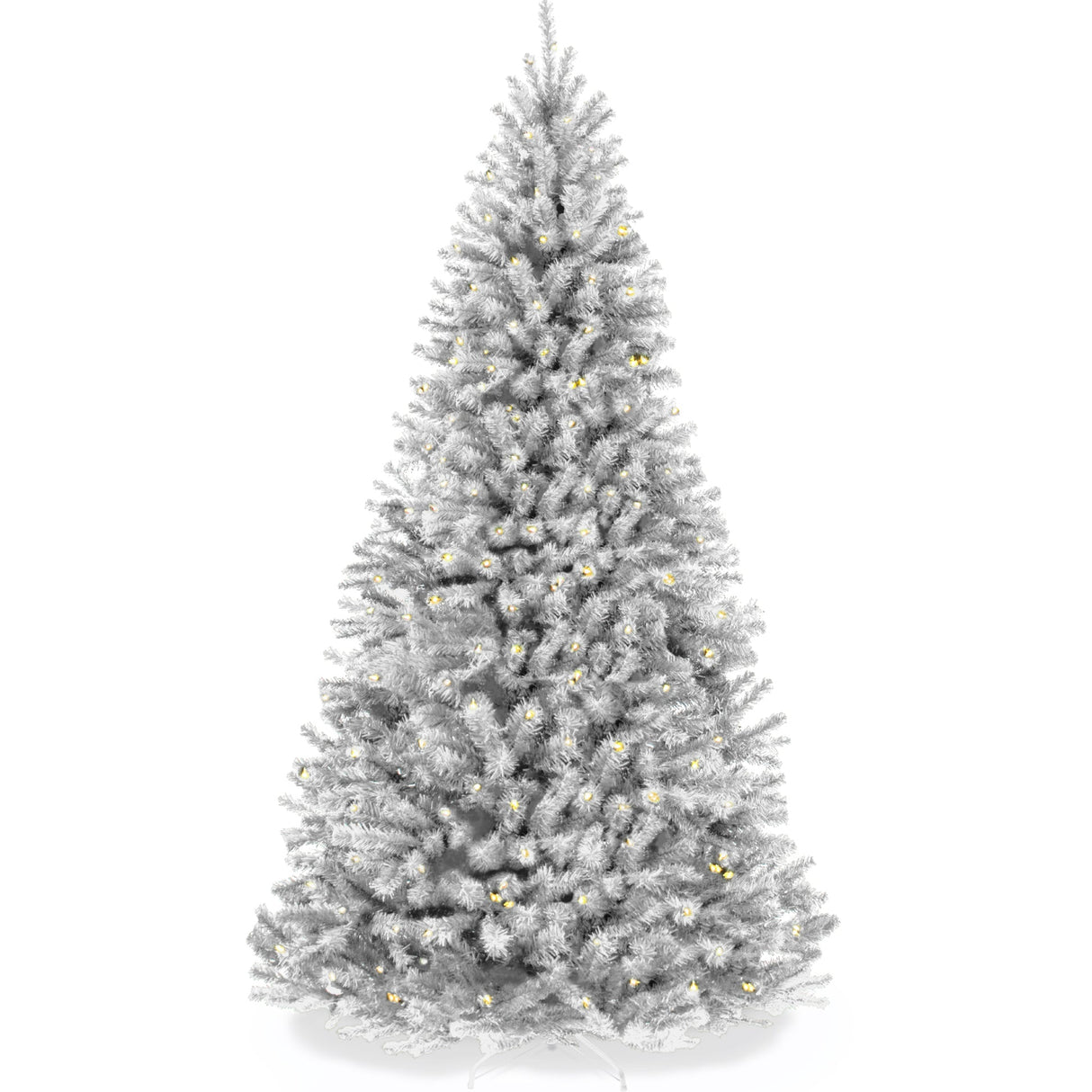Pre Lit White Spruce Christmas Tree with Twinkling Lights