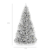 Pre Lit White Spruce Christmas Tree with Twinkling Lights
