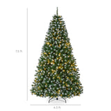 Pre Lit Frosted Green Spruce Christmas Tree with Twinkling Lights