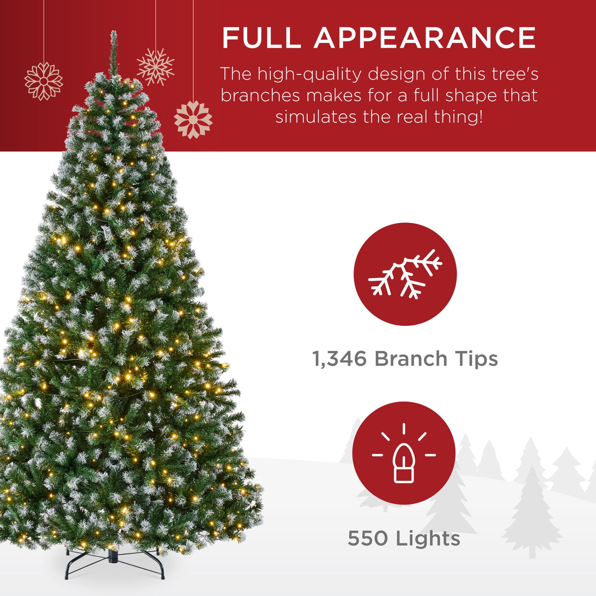 Pre Lit Frosted Green Spruce Christmas Tree with Twinkling Lights