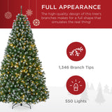 Pre Lit Frosted Green Spruce Christmas Tree with Twinkling Lights