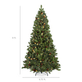 Pre-Lit Pre-Decorated Christmas Tree with Pinecones and Twinkle LEDs product image