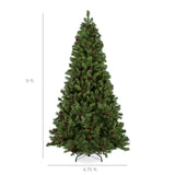 Pre-Decorated Christmas Tree with Pinecones and Natural Look product image showing its overall design and key features.