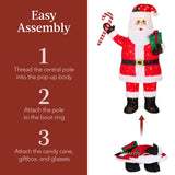 Lighted Pop-Up Santa Claus Christmas Decoration with LED Lights