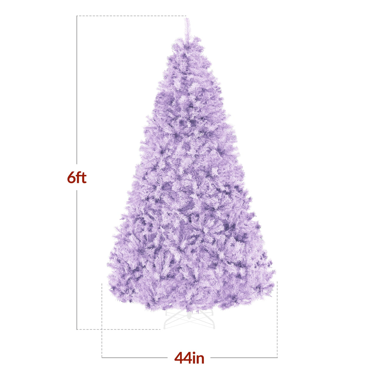 Artificial Lavender Christmas Tree Unlit Pine Design with Easy Assembly