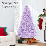 Artificial Lavender Christmas Tree Unlit Pine Design with Easy Assembly