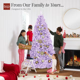 Artificial Lavender Christmas Tree Unlit Pine Design with Easy Assembly